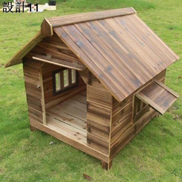 北欧 犬小屋 屋外用 大型犬 木製 ドア付きの大型屋外 犬舎 中型犬 小型犬 猫ハウス ペット犬の小屋 全天候型 組立式_3
