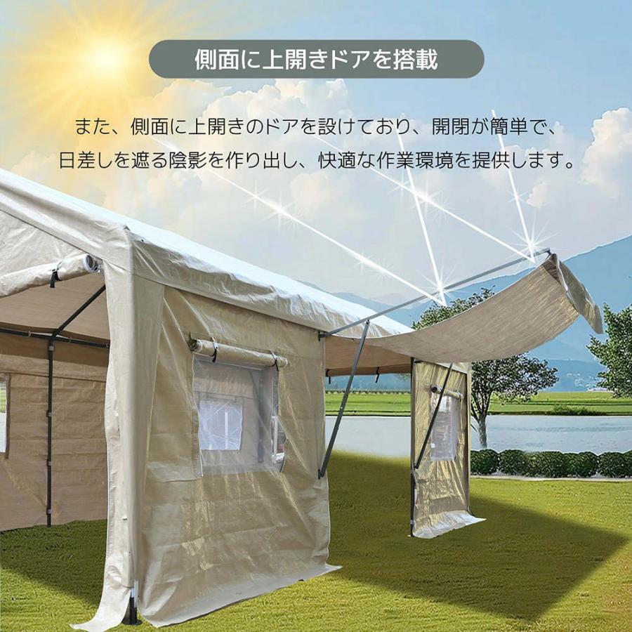 UV＆防水 上開きドア】【超大型】バイクガレージ テント 車庫テント