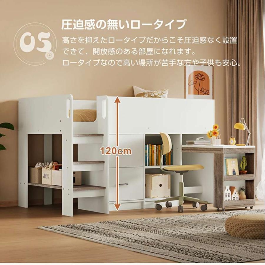 2段ベッド 二段ベッド はしご パイプ パイプベッド ハイタイプ ミドルタイプ ア_8
