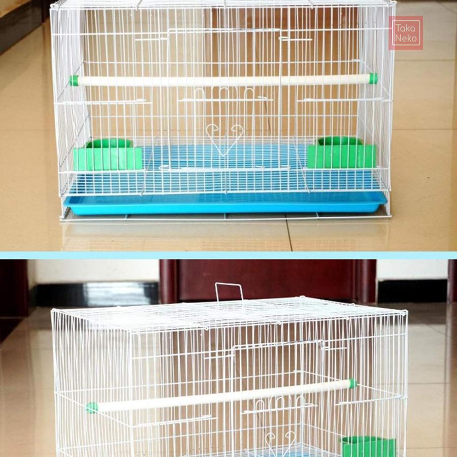 鳥籠 インコ 鳥かご ケージ 大型 、鳥かご ケージ ステンレス 、安い鉄製の鳥かご、室内旅行用のオウムのかご、うさぎのリス 60*40*40CM_3