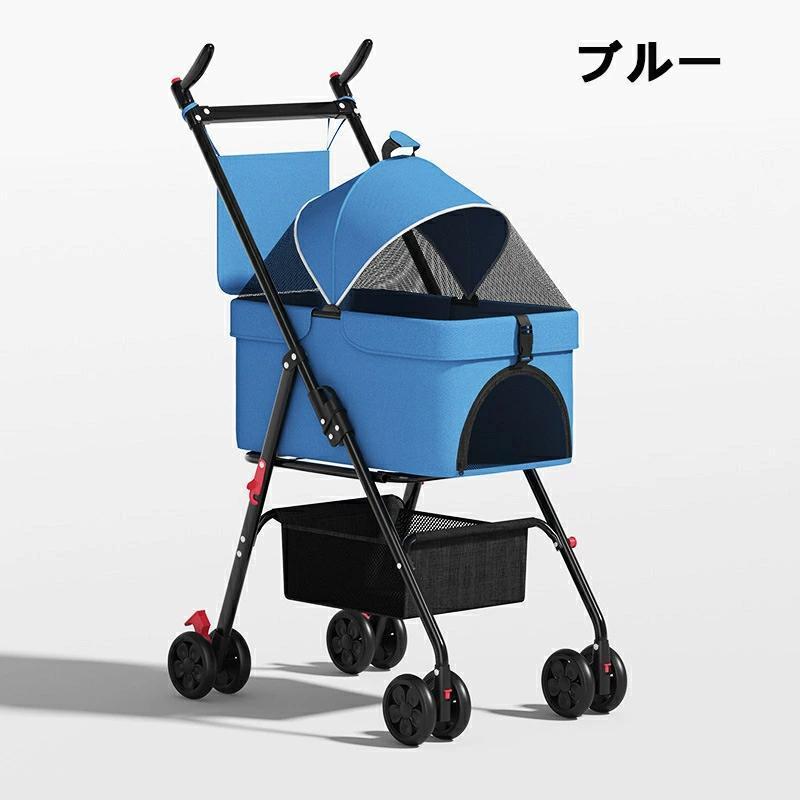 ペットカート 3WAY 分離式 大容量 折りたたみ式 カート キャリーバック ドライブボックス 対面式 フルオープン 後輪ブレーキ付き 犬猫兼用 多機能 軽量 通気_3