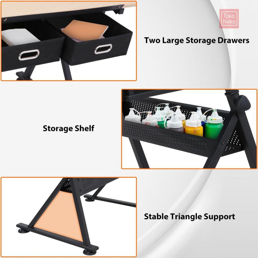 MDF調節可能な製図図面テーブルデスクTiltable Tabletopクラフト駅art