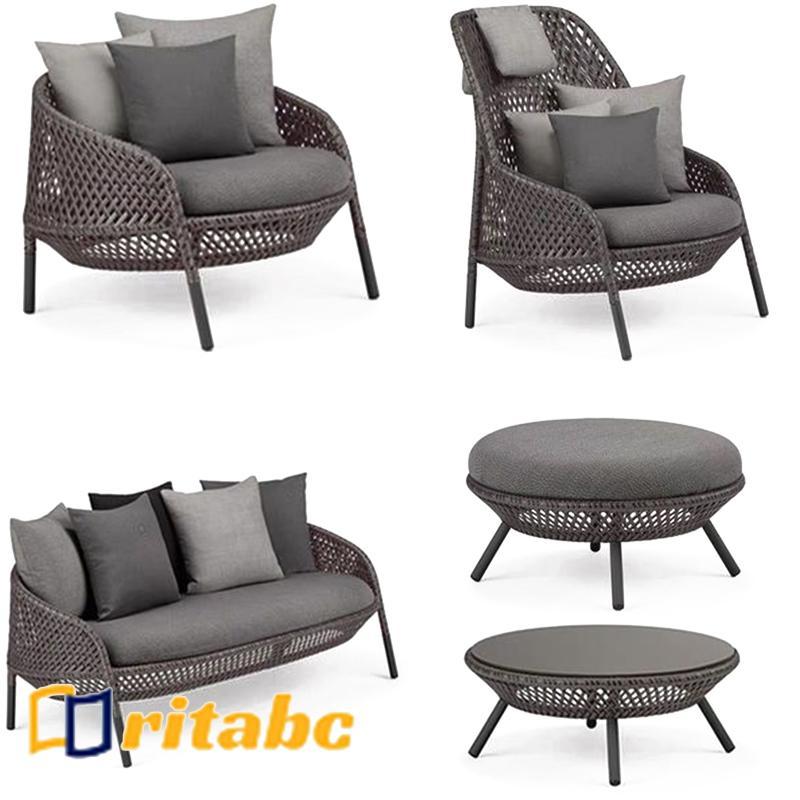 ガーデンファニチャー　椅子　ファニチャー　ラタン調　ブラック　ソファ ガーデンソファーガーデンチェアーガーデンファニチャーラタン調