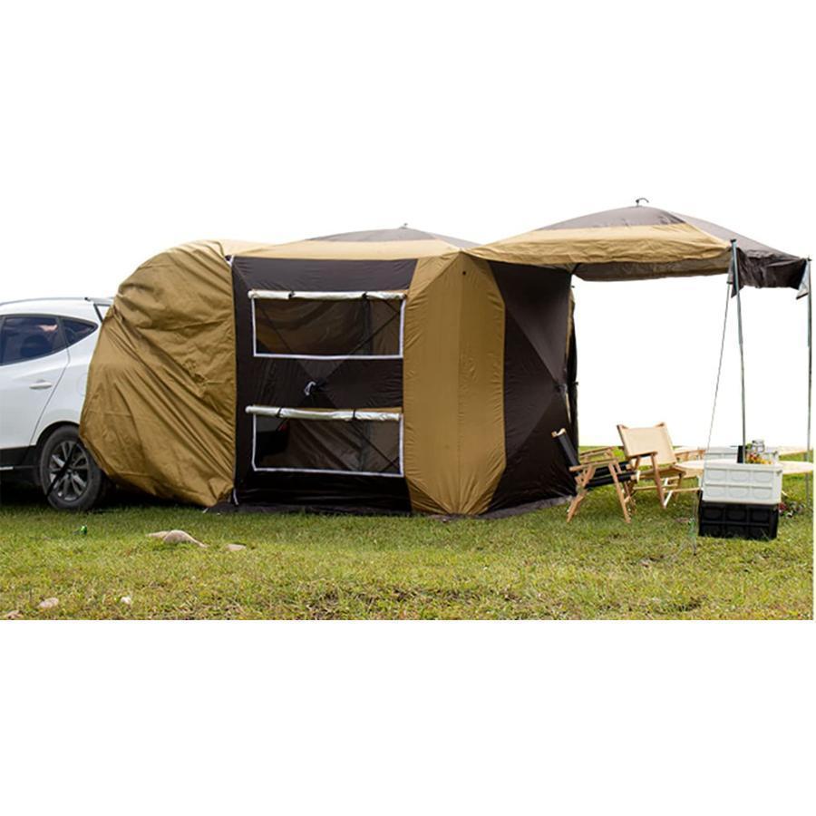 車中泊?キャンプ?アウトドア タイトル リアゲート カーサイドタープ