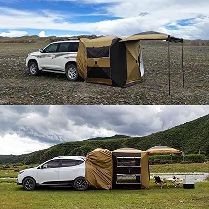 車中泊?キャンプ?アウトドア タイトル リアゲート カーサイドタープ
