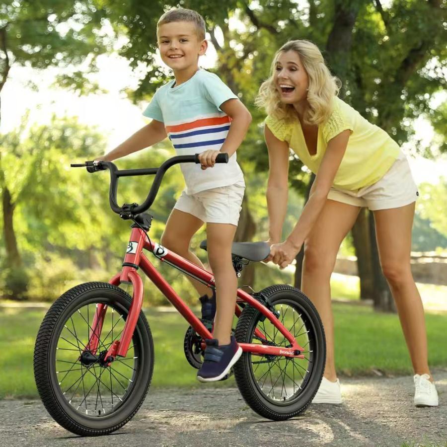 子供用自転車 自転車 16インチ/20インチ マウンテンバイク クロスバイク 幼児自転車 キッズバイク初心者に最適 高炭素鋼フレーム 前後V字型リアブレーキ_4