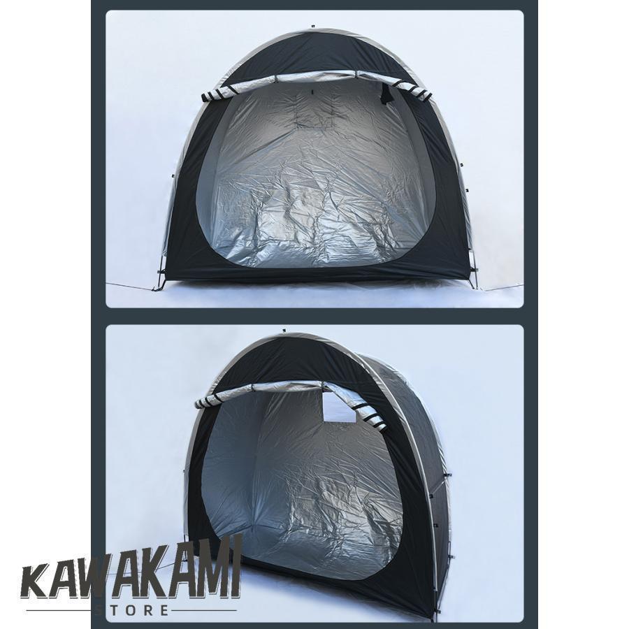 サイクルガレージ 2台自転車置き場 テント サイクルハウス サイクルポート UV加工シート・遮熱・撥水 家庭用 アウトドア 戸外 携帯可 DIY 物置 収納庫2024