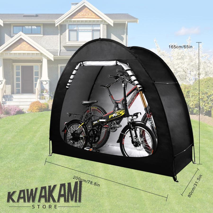サイクルガレージ 2台自転車置き場 テント サイクルハウス サイクルポート UV加工シート・遮熱・撥水 家庭用 アウトドア 戸外 携帯可 DIY 物置 収納庫2024
