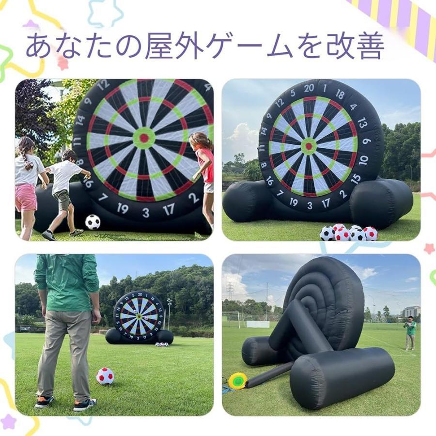 巨大なブラックインフレータブルターゲット、ブラックインフレータブルダーツボードゲームサッカーインフレータブルサッカーターゲットボールフィートダーツスポ_4