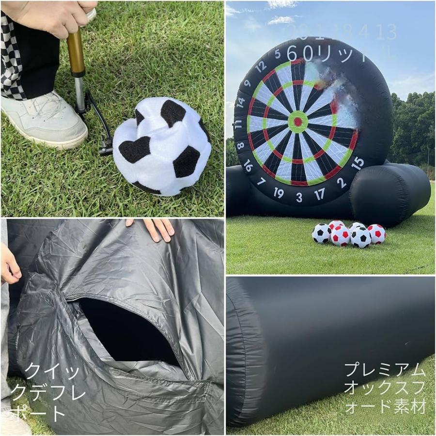 巨大なブラックインフレータブルターゲット、ブラックインフレータブルダーツボードゲームサッカーインフレータブルサッカーターゲットボールフィートダーツスポ_5