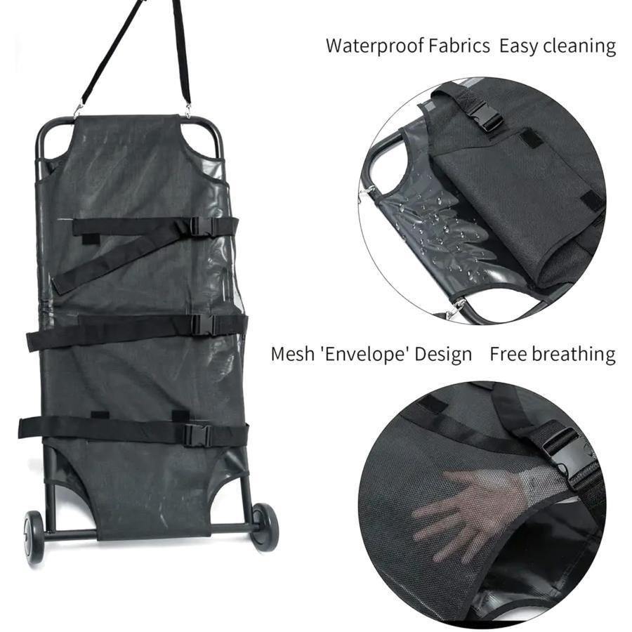ペット動物輸送ストレッチャー、45x22インチペットトロリー獣医輸送ストレッチャー、ノイズレスホイール付き折りたたみ動物ストレッチャー犬輸送_1
