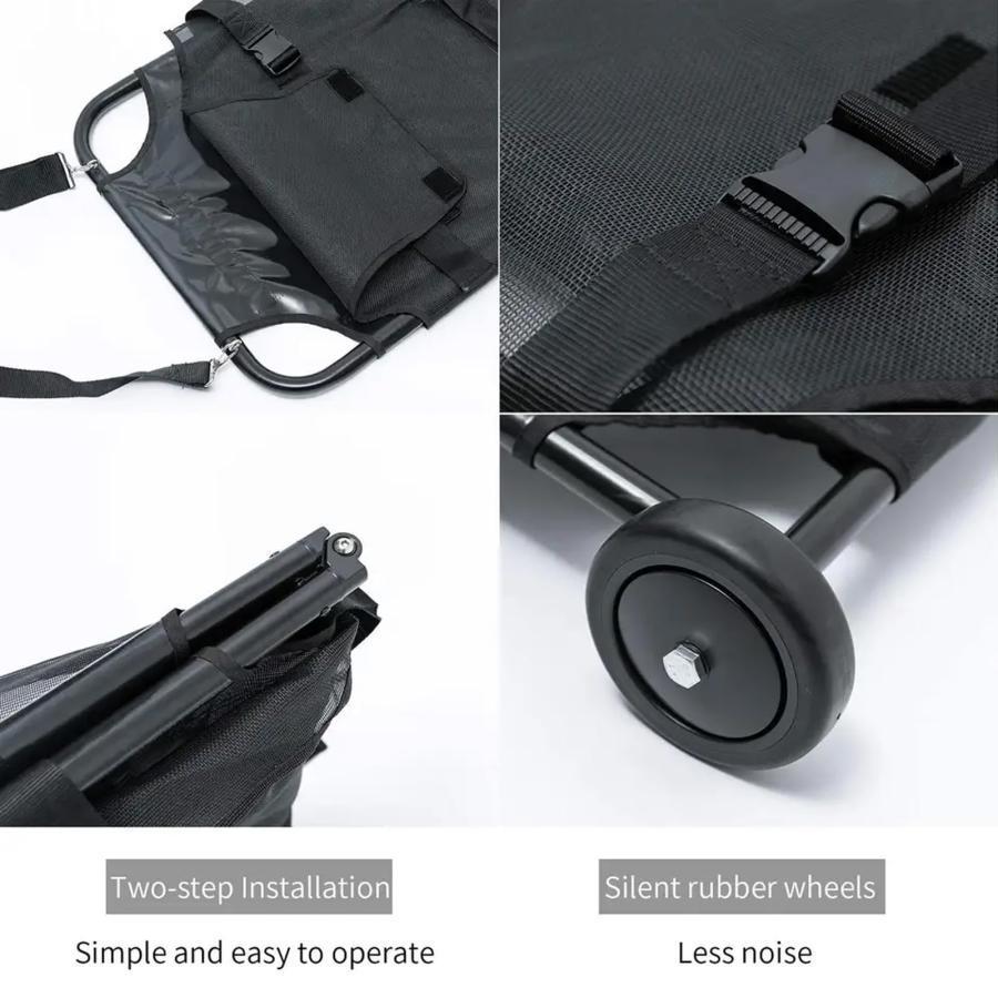 ペット動物輸送ストレッチャー、45x22インチペットトロリー獣医輸送ストレッチャー、ノイズレスホイール付き折りたたみ動物ストレッチャー犬輸送_3