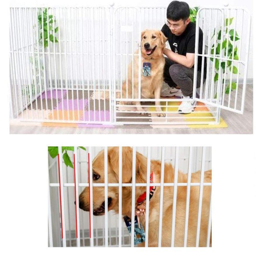 ペットサークル スチール製 ペットフェンス 犬ゲージ ドア付き DIY