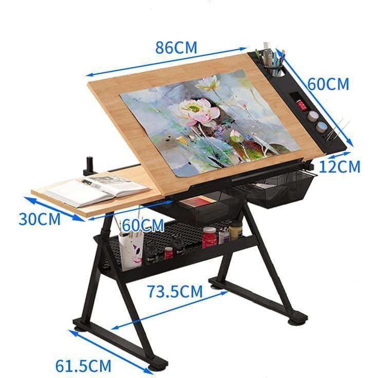 製図テーブル 趣味折りたたみ調節可能 デザイナーデスク お絵かき机