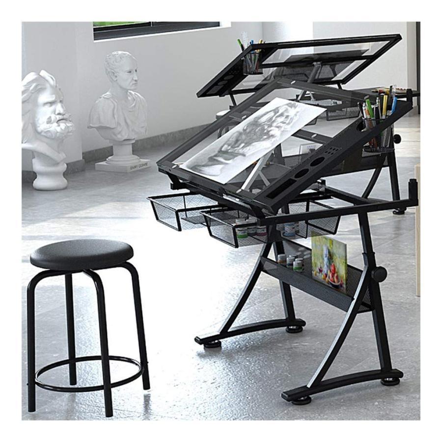 製図テーブル 趣味折りたたみ調節可能 デザイナーデスク お絵かき机