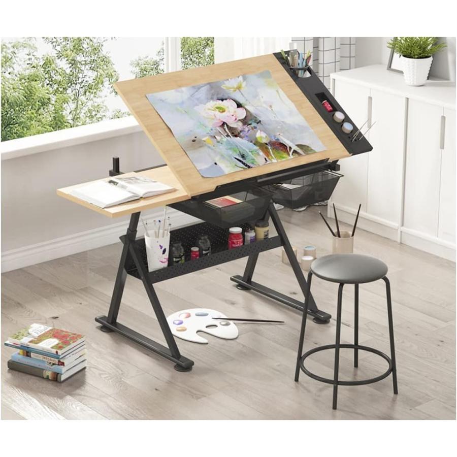 製図テーブル 趣味折りたたみ調節可能 デザイナーデスク お絵かき机