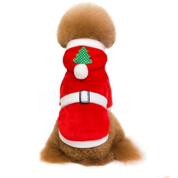 犬 服 ドッグウェア 秋冬 クリスマス サンタ おしゃれ ペット服 つなぎ 服 帽子付き おしゃれ｜amistad-2｜02