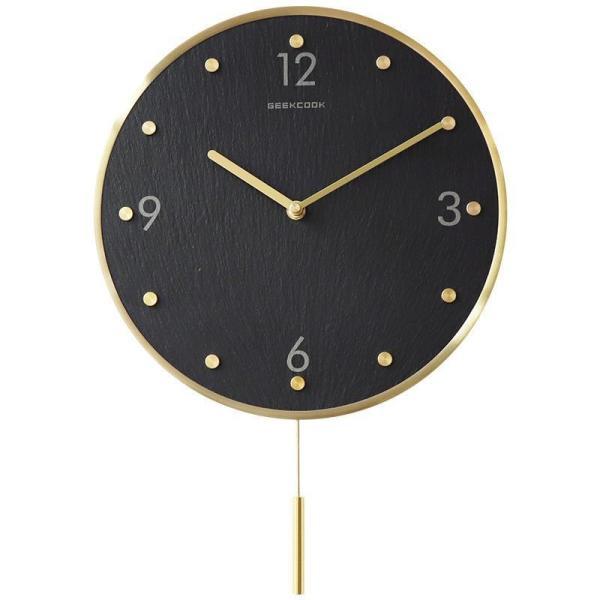壁掛け時計 壁掛時計 掛け時計 木製 振り子時計 モダン シンプル 静音 北欧 クラシック ナチュラル ウォールクロック デコレーション 個性的 おしゃれ 30cm｜amistad-2｜15