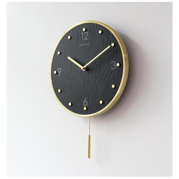 壁掛け時計 壁掛時計 掛け時計 木製 振り子時計 モダン シンプル 静音 北欧 クラシック ナチュラル ウォールクロック デコレーション 個性的 おしゃれ 30cm｜amistad-2｜10