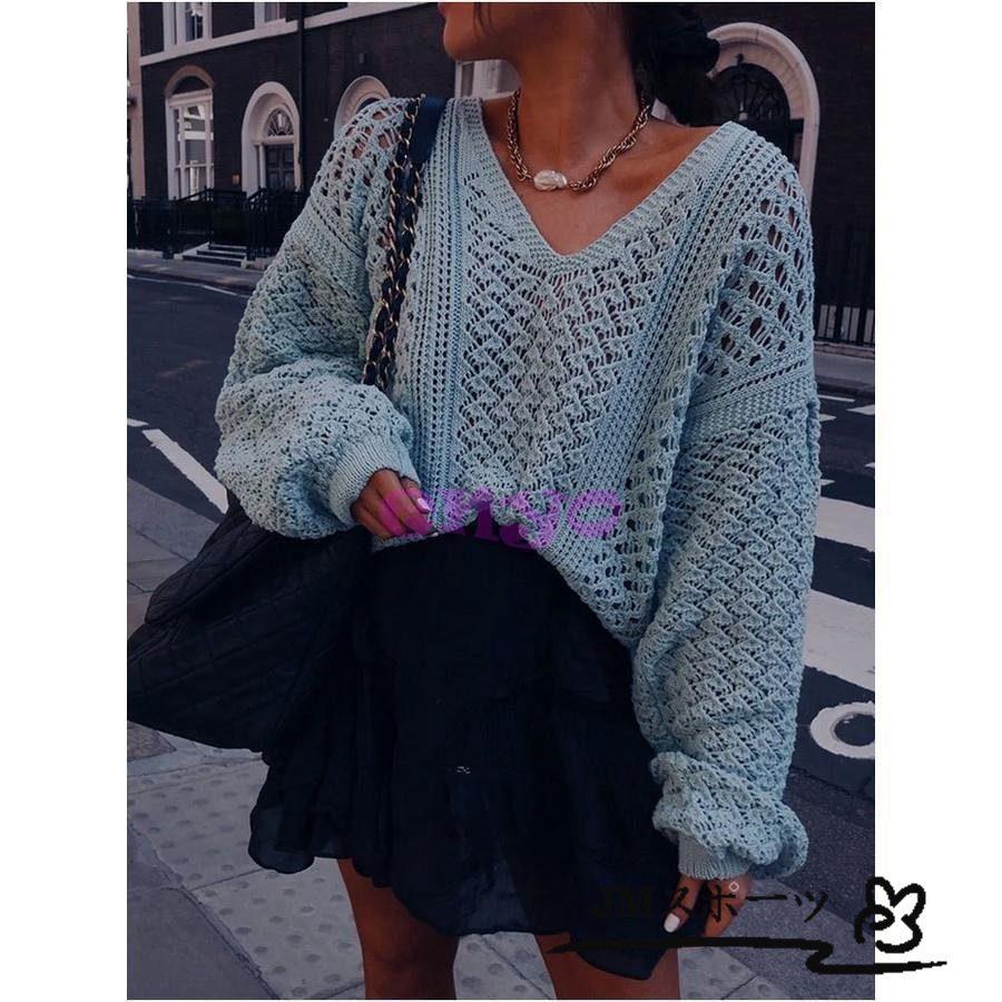 新作からsaleアイテム等お得な商品満載 カーディガン トップス セーター ショートセーター レディース ショート丈 長袖 パフスリーブ シンプル Vネック ニット 個性的 柄 着痩せ きれいめ ゆったり 秋 長袖 サイズ Xl