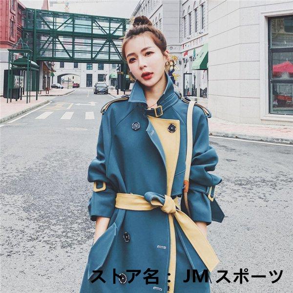 トレンチコート レディース 英国風 ブルー ロングコート ショートスタイル チェスター アウター フォーマル ロング 長袖 通勤 オフィス 冬服 秋冬 高級感 上品 Aux Jm スポーツ 通販 Yahoo ショッピング