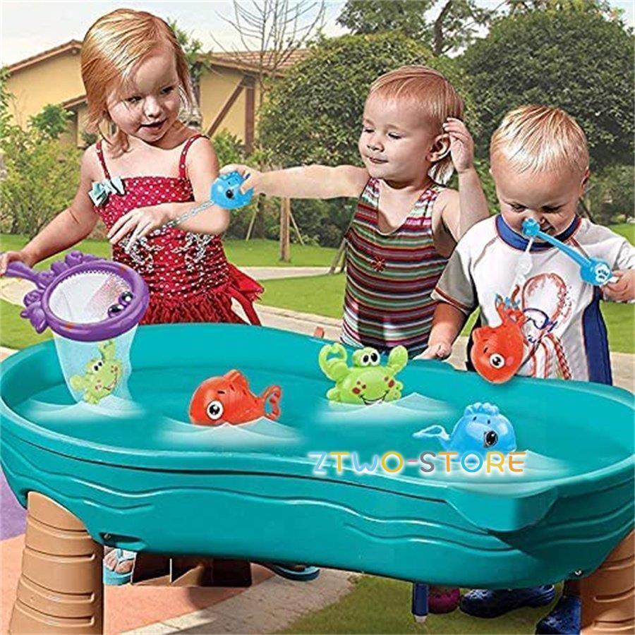 赤ちゃん お風呂 おもちゃ 魚釣りおもちゃ 子供 水遊び 水の知育 噴水 5点セット｜amistad-3｜07