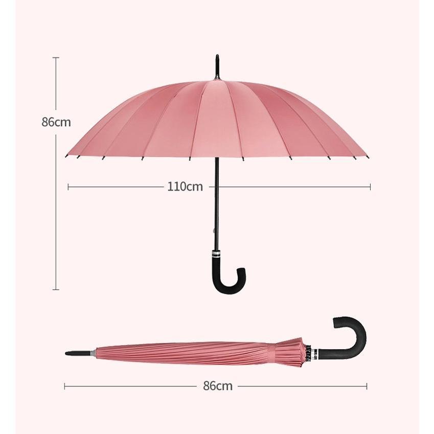 傘 かさ 24本骨傘 メンズ レディース 110cm 13カラー選べる かわいい おしゃれ 大きい 丈夫｜amistad-3｜05