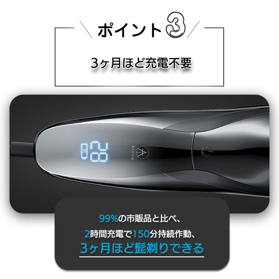 新型電気シェーバー シェーバー 新製品 メンズ 男性用 徹底的に深剃り 肌にやさしい　三枚刃回転式 USB充電式 お風呂剃り対応 水洗い可能｜amistad-3｜07