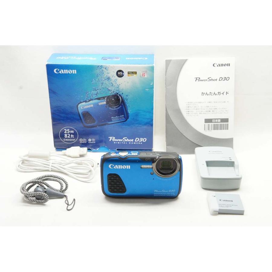 CANON　キャノン　PowerShot　D30　デジタルカメラ　防水　ブルー Amazon | Canon デジタルカメラ Power Shot D30 光学5倍ズーム