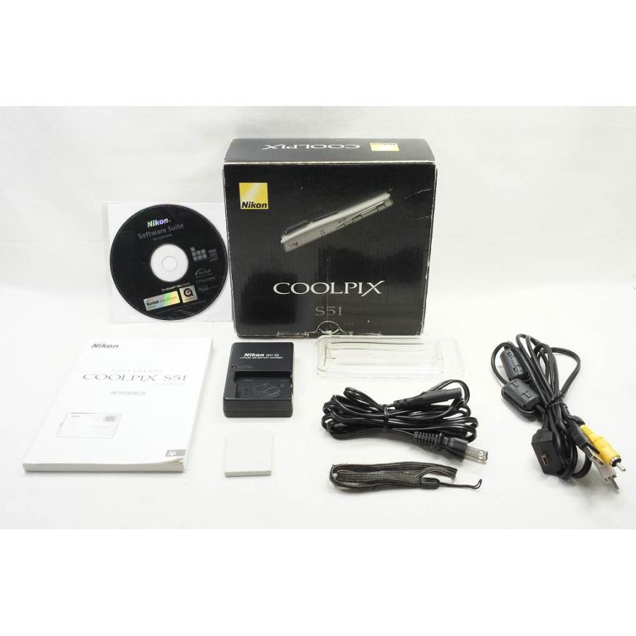 【美品・返品保証】ニコン　Nikon COOLPIX S51 シルバー ニコン 【適格請求書発行】訳あり品 Nikon COOLPIX S51