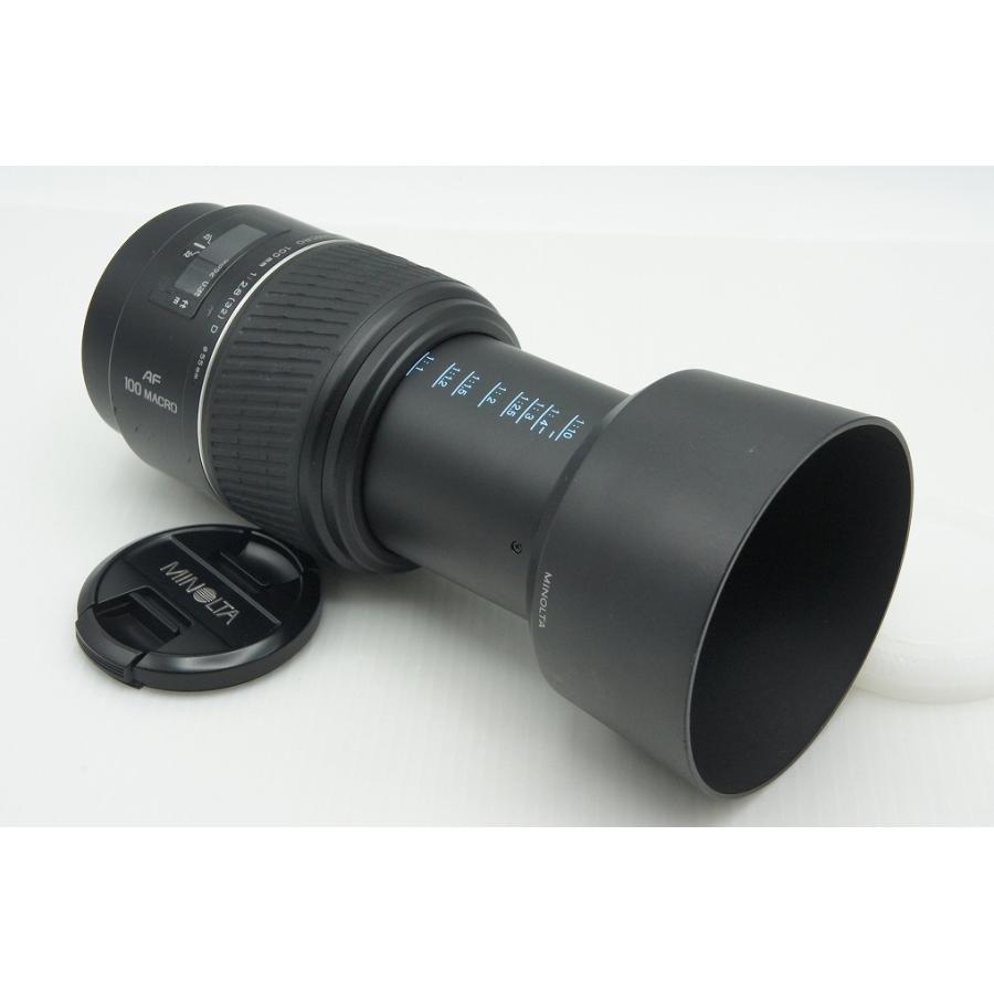 MINOLTA ミノルタ AF 100mm F2.8 D MACRO SONY ソニー αマウント 単焦点レンズ フード付 260220j【アルプスカメラ】