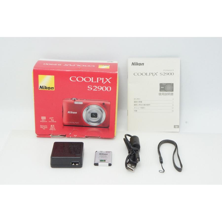 ニコン（Nikon） COOLPIX S2900 コンパクトデジタルカメラ レッド 元箱
