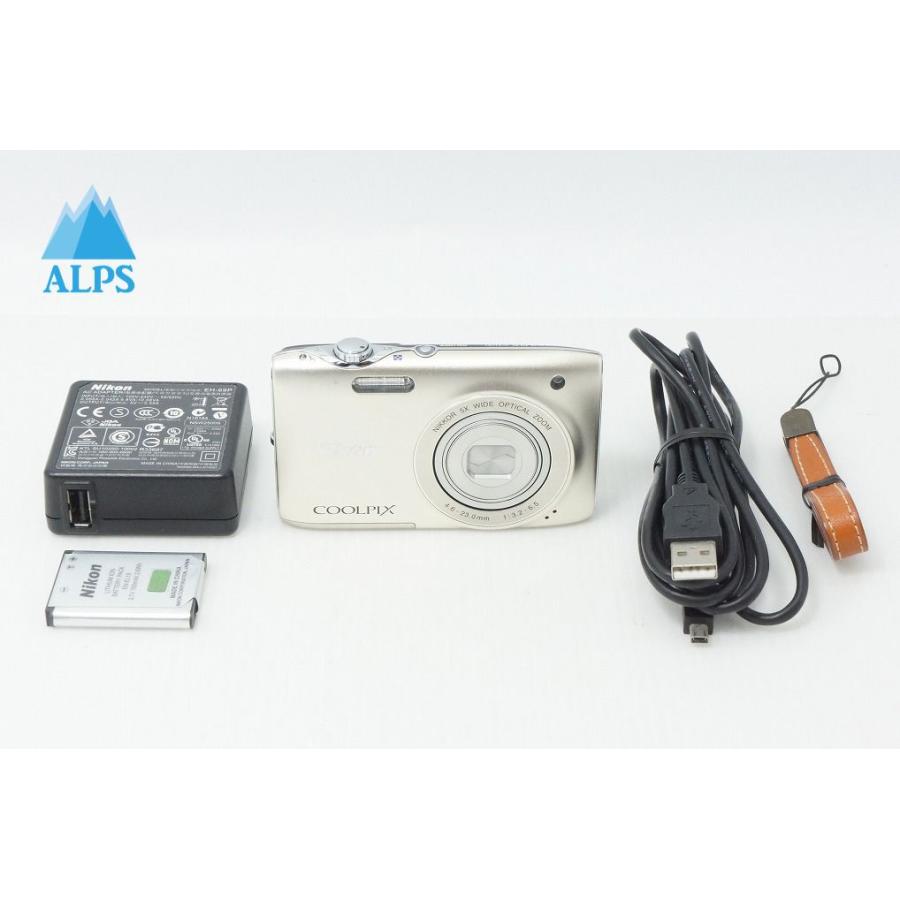 超美品★ Nikon COOLPIX S3100 シルバー #463 COOLPIX 【中古】Nikon ニコン S3100 シャンパンシルバー コンパクト