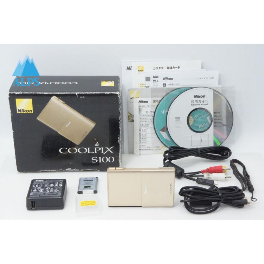 T*️様 【新品・未使用】Nikon COOLPIX S100 ゴールドコンパク ニコン（Nikon） 美品 COOLPIX S100 シャイニーゴールド 元箱付