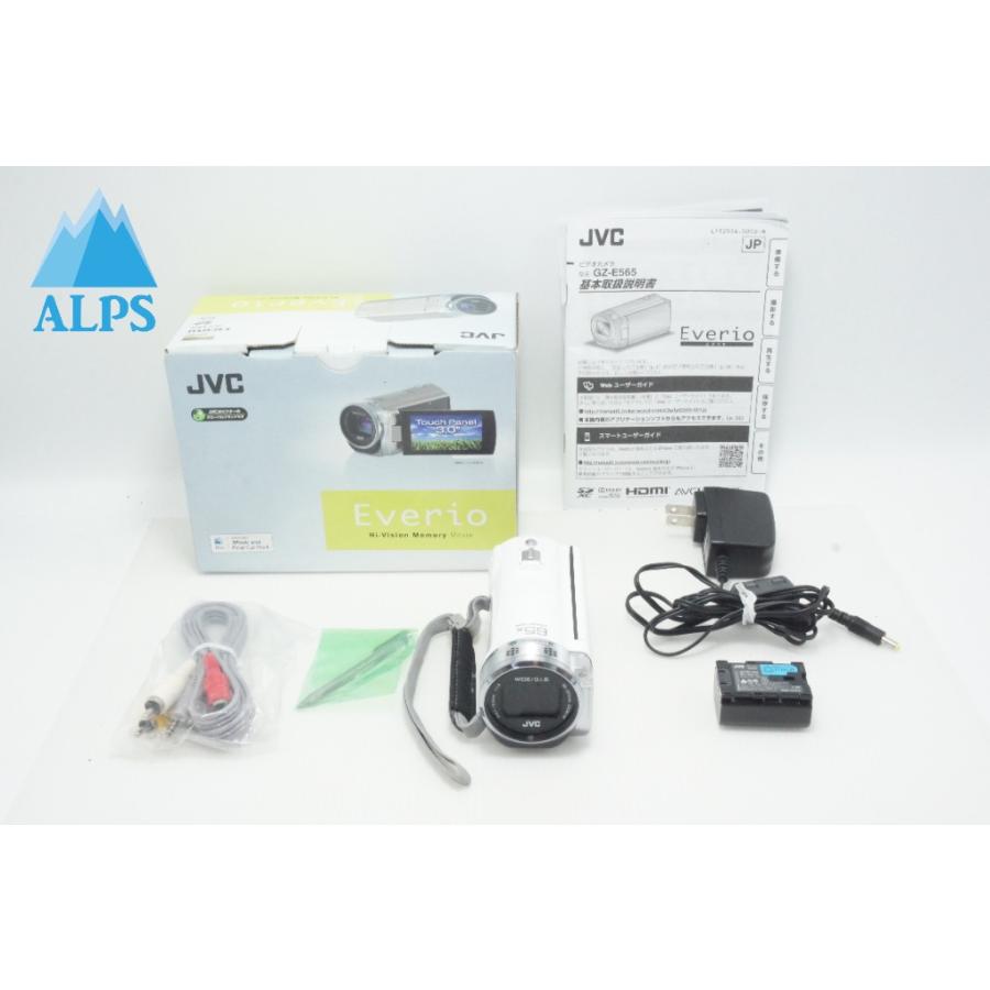 ケンウッド 美品 JVC Everio GZ-E565 デジタルビデオカメラ ホワイト 