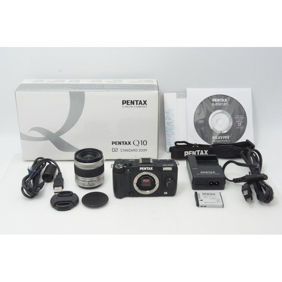 美品 PENTAX ペンタックス Q10 ズームレンズキット [標準ズーム 02 STANDARD ZOOM]  ミラーレス一眼カメラ ブラック 260818af
