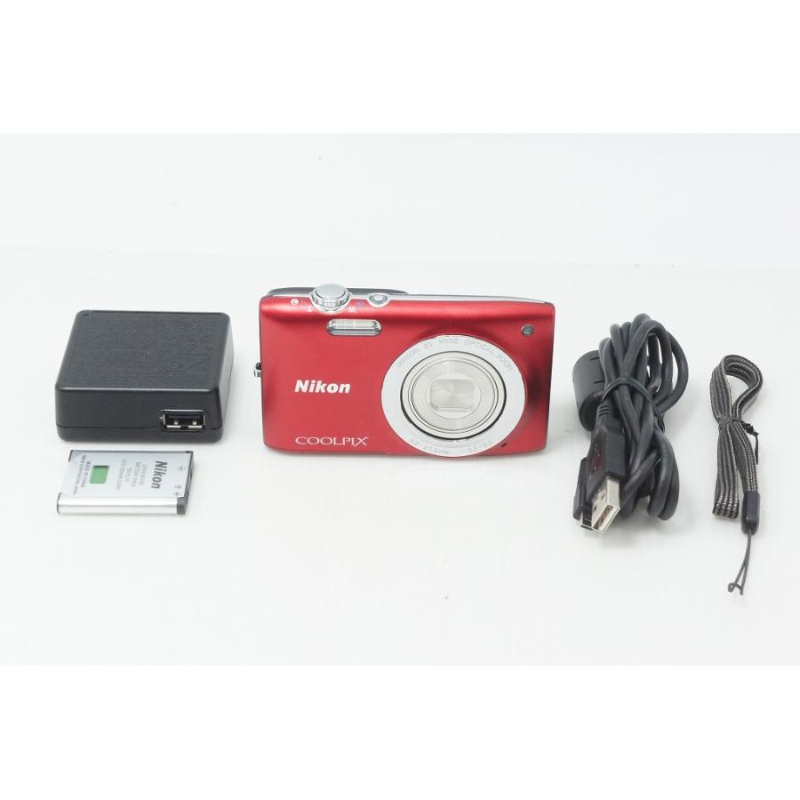 美品 Nikon ニコン COOLPIX S2700 コンパクトデジタルカメラ レッド 260824n