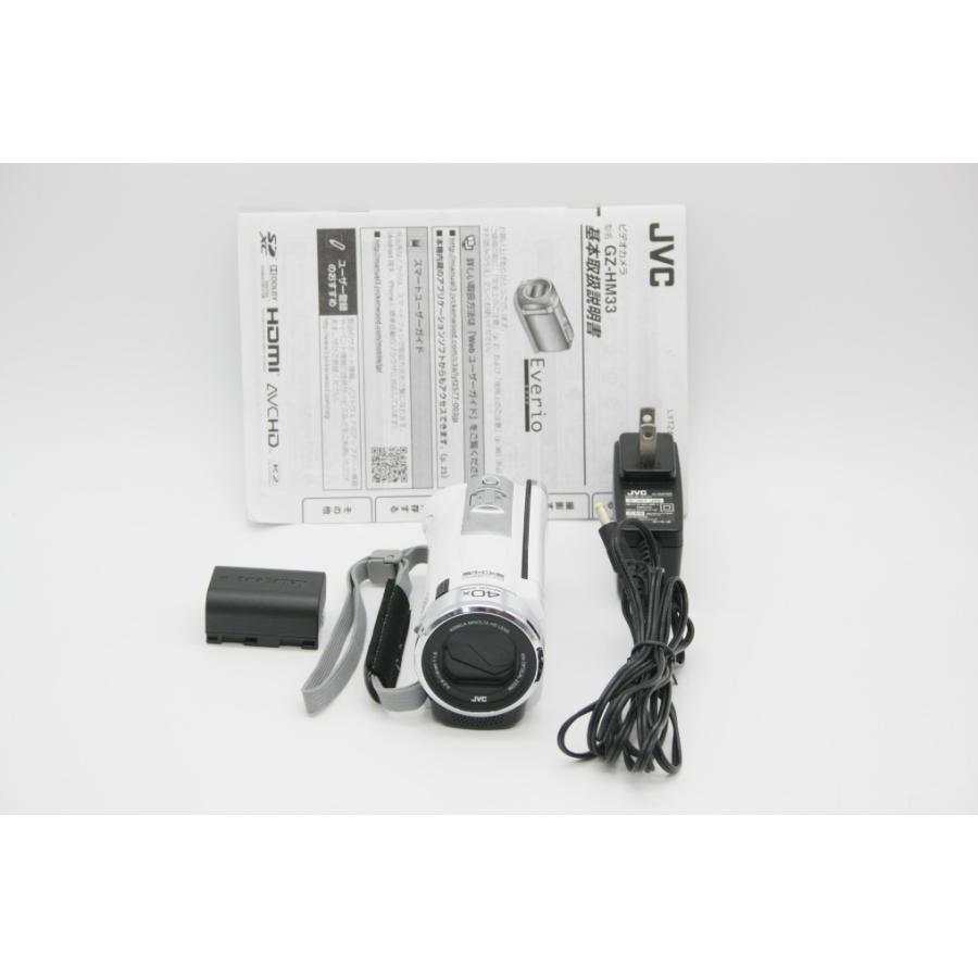 【ほぼ新品・付属品完備】JVC ビデオカメラ Everio GZ-HM33 ケンウッド 美品 JVC Everio GZ-HM33 デジタルビデオカメラ ホワイト