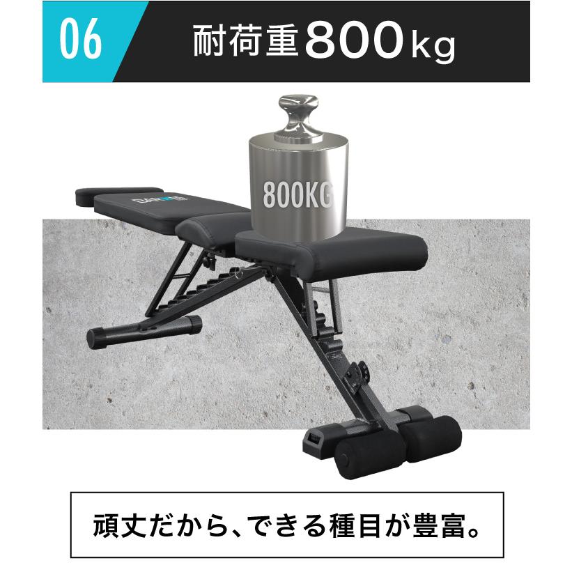 2024年最新モデル トレーニングベンチ 段階調節 耐荷重800kg インクラインベンチ フラットベンチ ダンベル トレーニングベンチプレスホームジム｜amj｜14