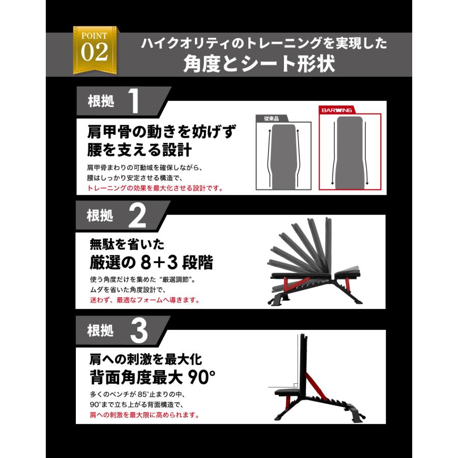 YouTen 【3年保証】3WAY プロモデル トレーニングベンチ インクライン
