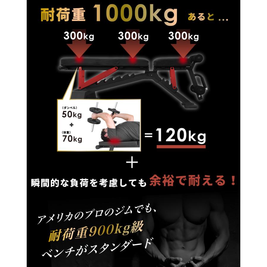 YouTen 【3年保証】3WAY プロモデル トレーニングベンチ インクライン