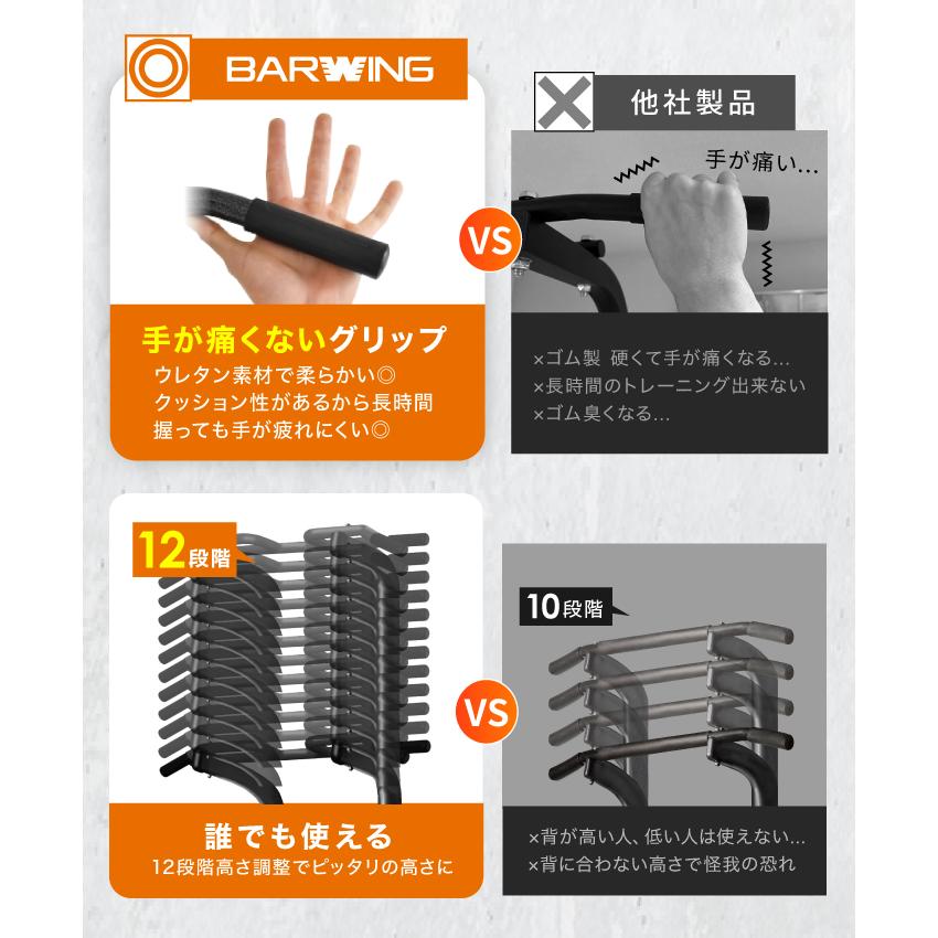 YouTen ☆3年保証☆ ぶら下がり健康器 BARWING モデル 高さ調整12段階