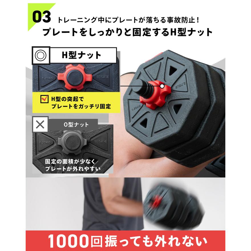 STEADY 可変式ダンベル 20kg ② Amazon | STEADY 可変式ダンベル 20kg 単品【2kg～20kg 7段階調節 / 1