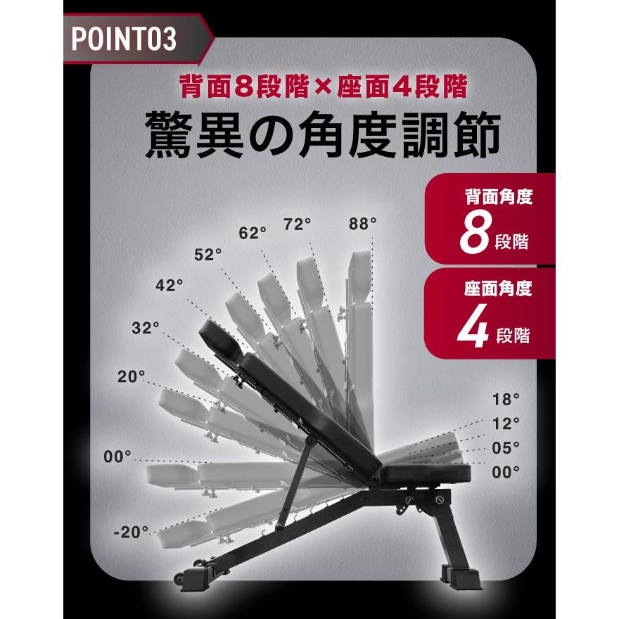 YouTen ☆3年保証☆3WAY トレーニングベンチ デクラインベンチ インク