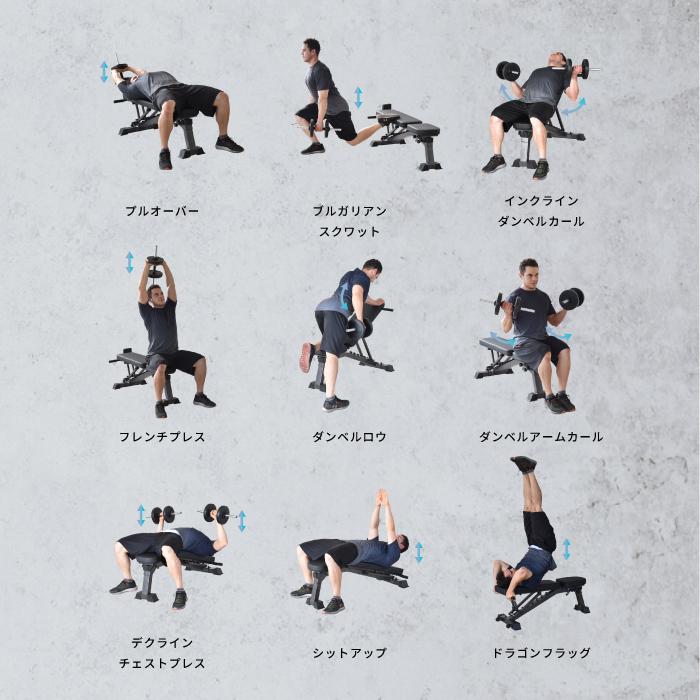 インクラインベンチ デクラインもできます