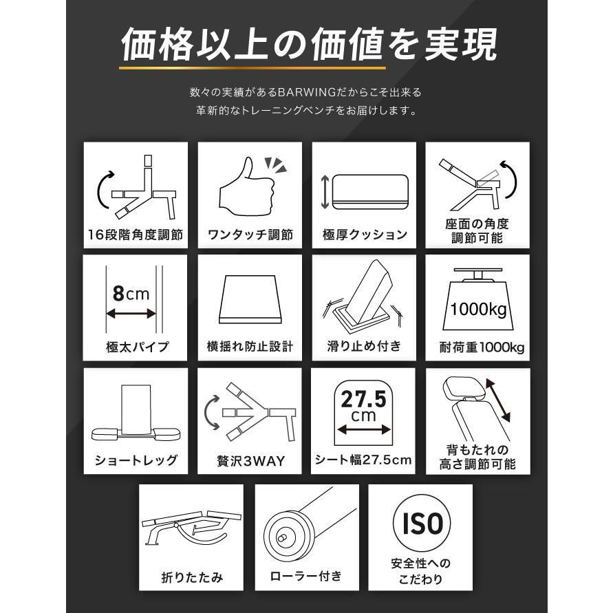 YouTen トレーニングベンチ インクラインベンチ フラットベンチ