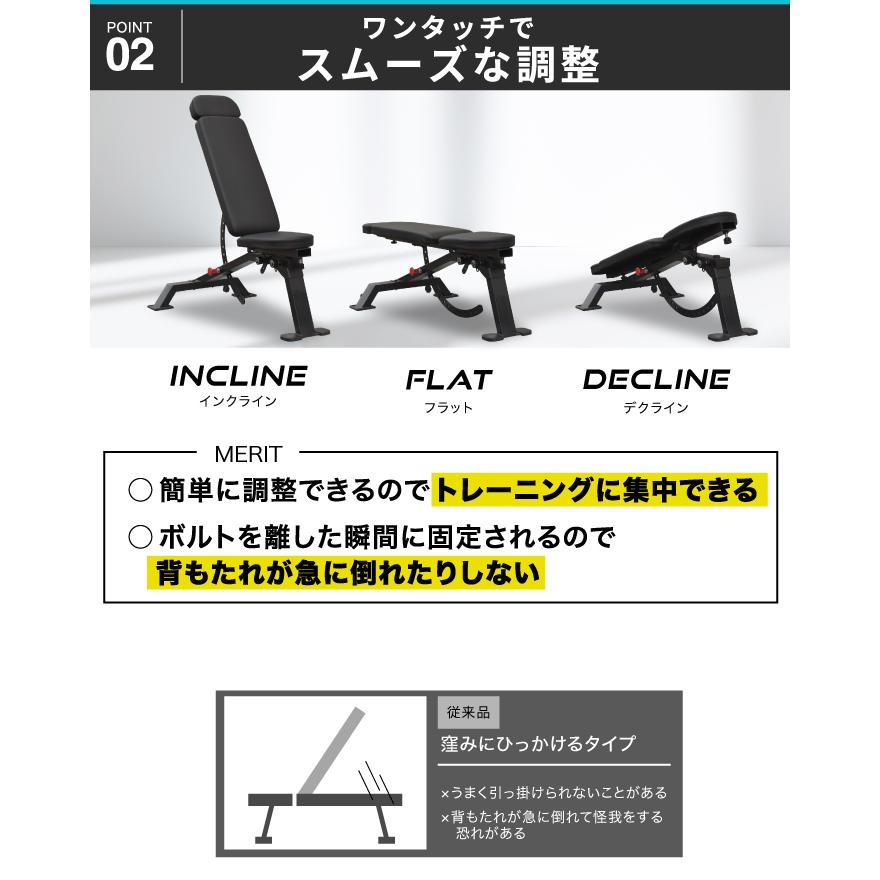 YouTen ☆2年保証☆ トレーニングベンチ インクラインベンチ
