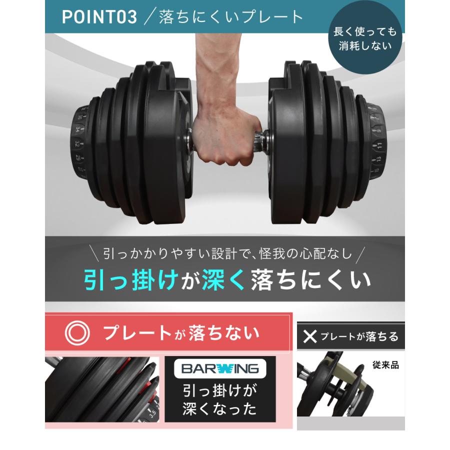 YouTen 【3年保証】 NEW モデル 可変式ダンベル 40kg 2個セット 17段階