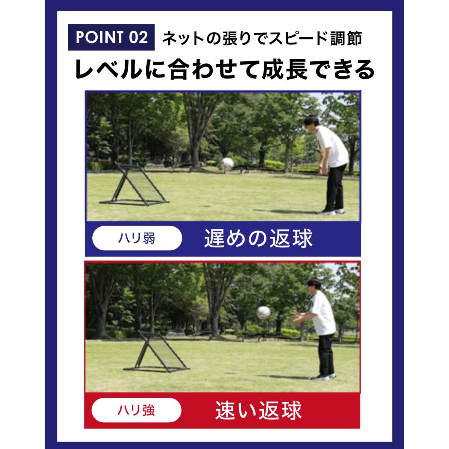 YouTen 【ゴロ球対応・張り調節】リバウンドネット 106×95cm サッカー