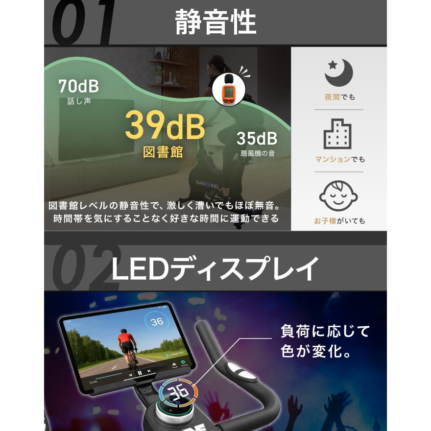 YouTen 【自己発電 × 電動負荷調節】 スピンバイク アプリ連携 kinomap